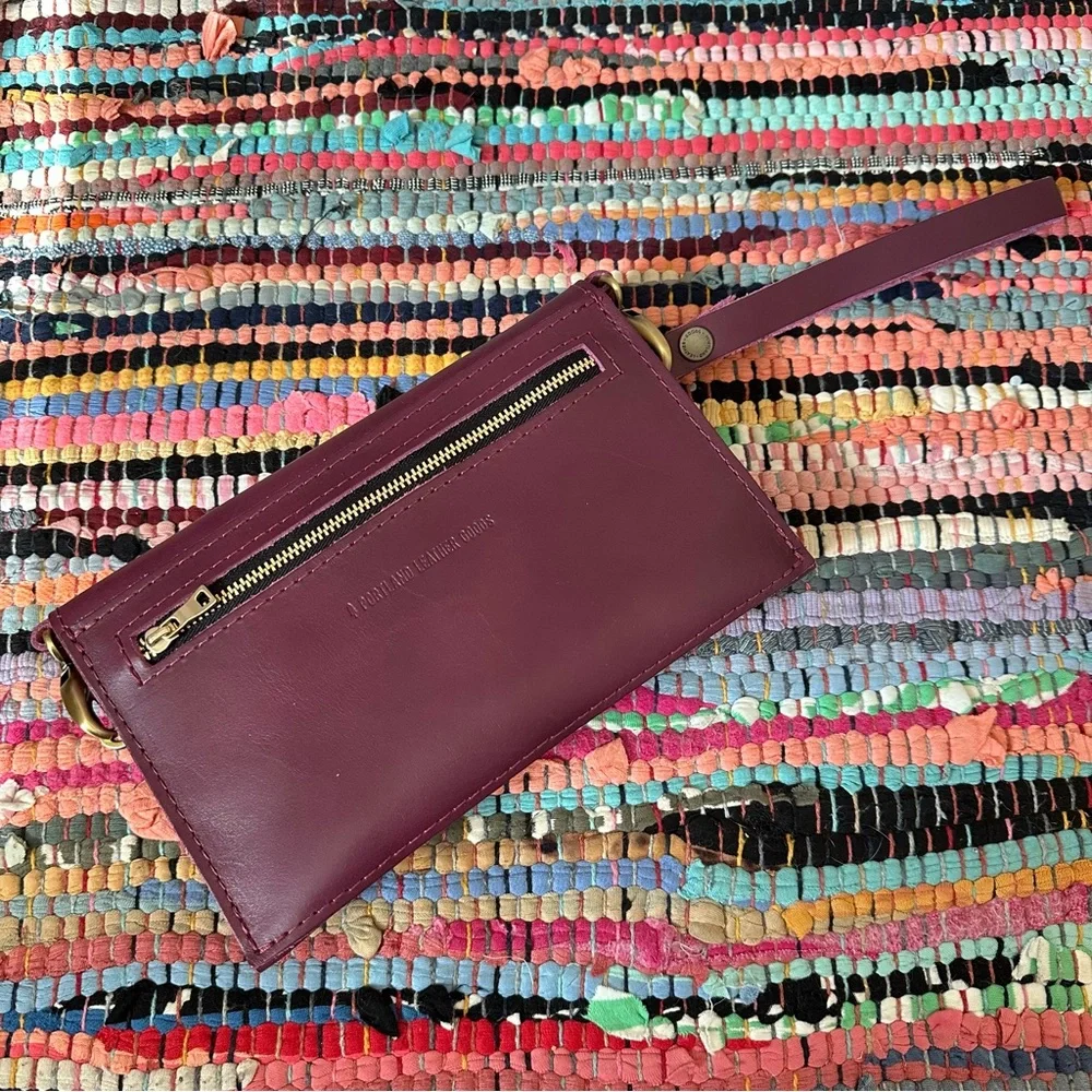 Portland Leather Goods Envelope Crossbody Crunchwrap Convertible Purse Lollipop - Picture 3 of 5
